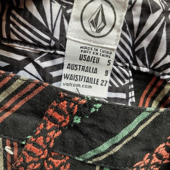Volcom Boho Frochickie Colorful Aztec Low Rise Vacation Beach Cotton Short Jr 5 - Picture 9 of 11